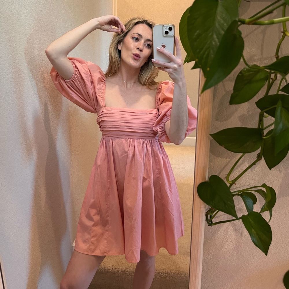 Abercrombie Petite Light Pink Baby Doll Dress